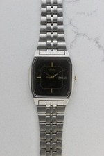 Seiko Dolce década de 1990 - Tanque de aço inoxidável - Mostrador preto - Quartzo data do dia, usado comprar usado  Enviando para Brazil