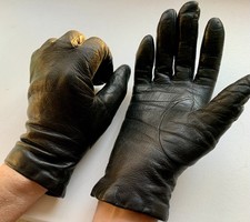 Black genuine leather for sale  BRISTOL