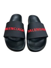 Balenciaga Pool Slide Preto com Letras Vermelhas Tamanho 41 Masculino 8.5 Com Bolsa de Pó FRESCO, usado comprar usado  Enviando para Brazil