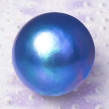 Pérola azul Mabe 11,84 mm redonda iridescente cultivada Sumbawa Indonésia 1,24 g comprar usado  Enviando para Brazil