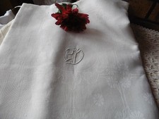 Ancienne nappe damasse d'occasion  Commentry