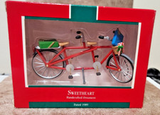 Bicicleta Tandem Vintage Hallmark Keepsake "SWEETHEART" Para 2 Ornamentos 1989 comprar usado  Enviando para Brazil