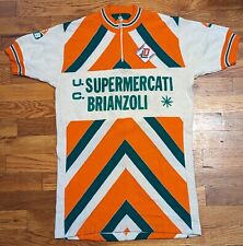 Camiseta de ciclismo vintage Supermercati Brianzoli SANTINI - Tamanho 4 - Itália verde laranja  comprar usado  Enviando para Brazil