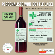 Personalised prescription wine for sale  THORNTON-CLEVELEYS