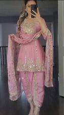 VESTIDO TERNO BOLLYWOOD CASAMENTO INDIANO PAQUISTANÊS DHOTI TOP SALWAR KAMEEZ VESTIDO DE FESTA comprar usado  Enviando para Brazil