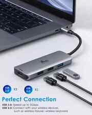 Estação de acoplamento 6 em 1 USB C dupla 4K HDMI, 3 USB, porta de carregamento PD, Thunderbolt  comprar usado  Enviando para Brazil
