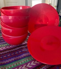 Set red plastic for sale  Carteret