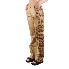Jeans reto Roberto Cavalli vintage anos 90 feminino estampa animal leopardo tamanho M comprar usado  Enviando para Brazil