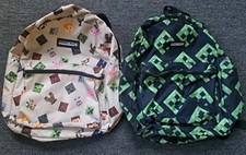2 Minecraft Creeper 17" Mochila Livro Escolar Bronzeado Usado Preto Novo Sem Etiquetas  comprar usado  Enviando para Brazil