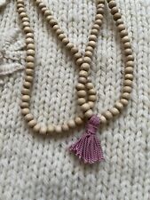 wooden bead necklace mala for sale  Santa Clara