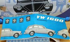 VW 1600 1966 orig Betriebsanleitung - TL notchback squareback beetle TYP3 s 1500, usado comprar usado  Enviando para Brazil