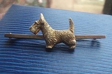 Broche Scottie Westie para Cachorro West Highland Terrier Prata Dourado c1920s Vintage comprar usado  Enviando para Brazil