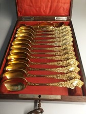 Teaspoons sugar tongs d'occasion  Expédié en Belgium