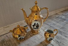 Kaffeeservice goldfarbig kaffe gebraucht kaufen  Birstein