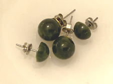 Jade earrings button for sale  Franklin