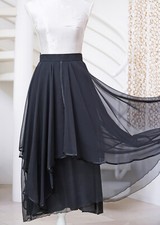 Asymmetrischer chiffonrock sch gebraucht kaufen  Bad Soden
