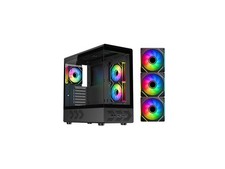 Estojo de computador para jogos DIYPC IDX1-BK-ARGB preto USB3.0/tipo C vidro temperado ATX comprar usado  Enviando para Brazil