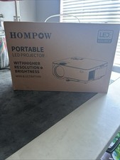 Usado, Mini projetor LED portátil branco Hompow, resolução 1080p, modelo T20 comprar usado  Enviando para Brazil