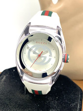 Relógio feminino GUCCI SYNC YA137302 pulseira de borracha branca quartzo suíço 36mm, usado comprar usado  Enviando para Brazil