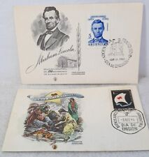 Lote de sellos argentinos Abraham Lincoln y Cruz Roja día de emisión (1959/1960) segunda mano  Argentina 