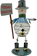 Vtg metal snowman for sale  Woodway