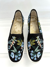 Tênis Keds X Rifle Paper Co. plataforma bordada floral tamanho 8 preto, usado comprar usado  Enviando para Brazil