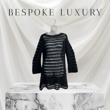 Mini vestido preto de malha manga comprida tamanho médio comprar usado  Enviando para Brazil