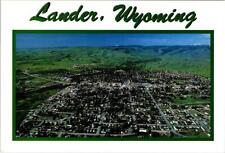 Cartão postal Lander, WY Wyoming CITY AIR VIEW Fremont County 4X6 comprar usado  Enviando para Brazil
