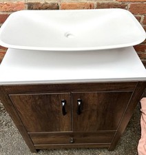 Dark oak vanity for sale  ASHBOURNE