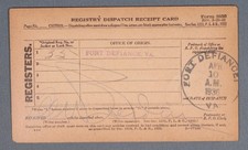 MayfairStamps EUA 1936 Virginia Fort Defiance recebimento de pacote registrado aau_42963 comprar usado  Enviando para Brazil