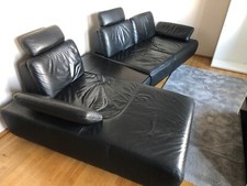 Eck ledersofa schwarz gebraucht kaufen  Heidenheim an der Brenz