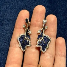 Blatt hrringe 925er gebraucht kaufen  Augsburg