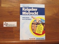 Ratgeber mietrecht wissen gebraucht kaufen  Dortmund