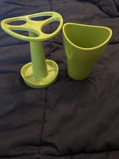 Juego de 2 piezas de aseo Umbra vaso verde soporte cepillo de dientes baño retro segunda mano  Embacar hacia Mexico