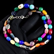 Colar melhor lindo com miçangas ônix e aventurina grau superior 208,00 cts RK 26 E730 comprar usado  Enviando para Brazil