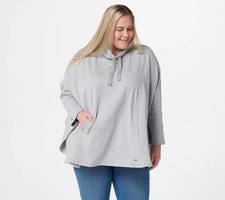 Poncho de malha Zuda funil pescoço tamanho XS/S cinza A389257 NOVO comprar usado  Enviando para Brazil