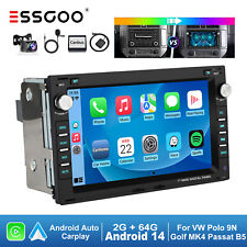 Do VW Polo 9N Golf 4 Passat B5 T5 Android 14 64G Radio samochodowe Carplay GPS AHD Cam na sprzedaż  Wysyłka do Poland