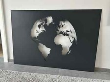 Stahl metall weltkarte gebraucht kaufen  Wadersloh