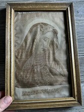 Obrazki na jedwabiu - Chrystus i Maryja - Lata 20-te XX wieku [żakard] na sprzedaż  PL