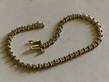 Usado, Pulseira de tênis de ouro amarelo/branco 10k com diamante comprar usado  Enviando para Brazil