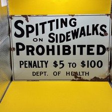 Spitting sidewalks prohibited for sale  Santa Ana