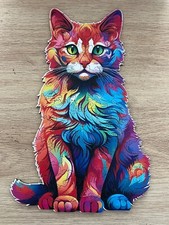 Colourful cat wooden for sale  ABERDEEN