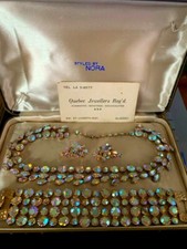 Joias vintage de strass assinadas continentais Demi-Paure pedras AB tom dourado comprar usado  Enviando para Brazil