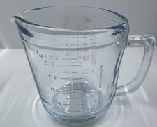 Utensílio de cozimento vintage Marinex Brasil 1 xícara vidro azul alça D comprar usado  Enviando para Brazil