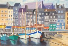 Honfleur.huile toile cartonné d'occasion  Paris IV