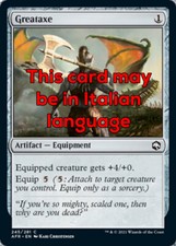 Mtg greataxe exc usato  Bari