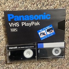 Panasonic VHS PlayPak VHS-C Fita de Vídeo para Adaptador VCR LIMPO Bom Testado 2 Fitas, usado comprar usado  Enviando para Brazil