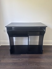 Escritorio de computadora negro para oficina en casa o estudio PC portátil estación de trabajo, mesa de juegos segunda mano  Embacar hacia Mexico