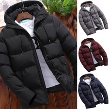 Jaqueta masculina inverno quente pato para baixo esqui neve grossa com capuz casaco acolchoado Parka comprar usado  Enviando para Brazil