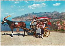 Cartão postal impresso tamanho continental 6x4 cavalo e carrinho Sorrento comprar usado  Enviando para Brazil